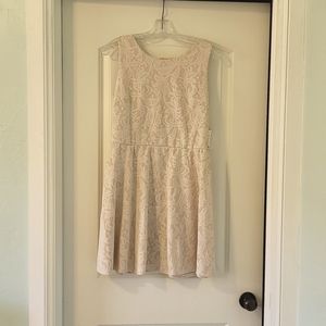 Women's sleeveless, summer dress, bone/ivory